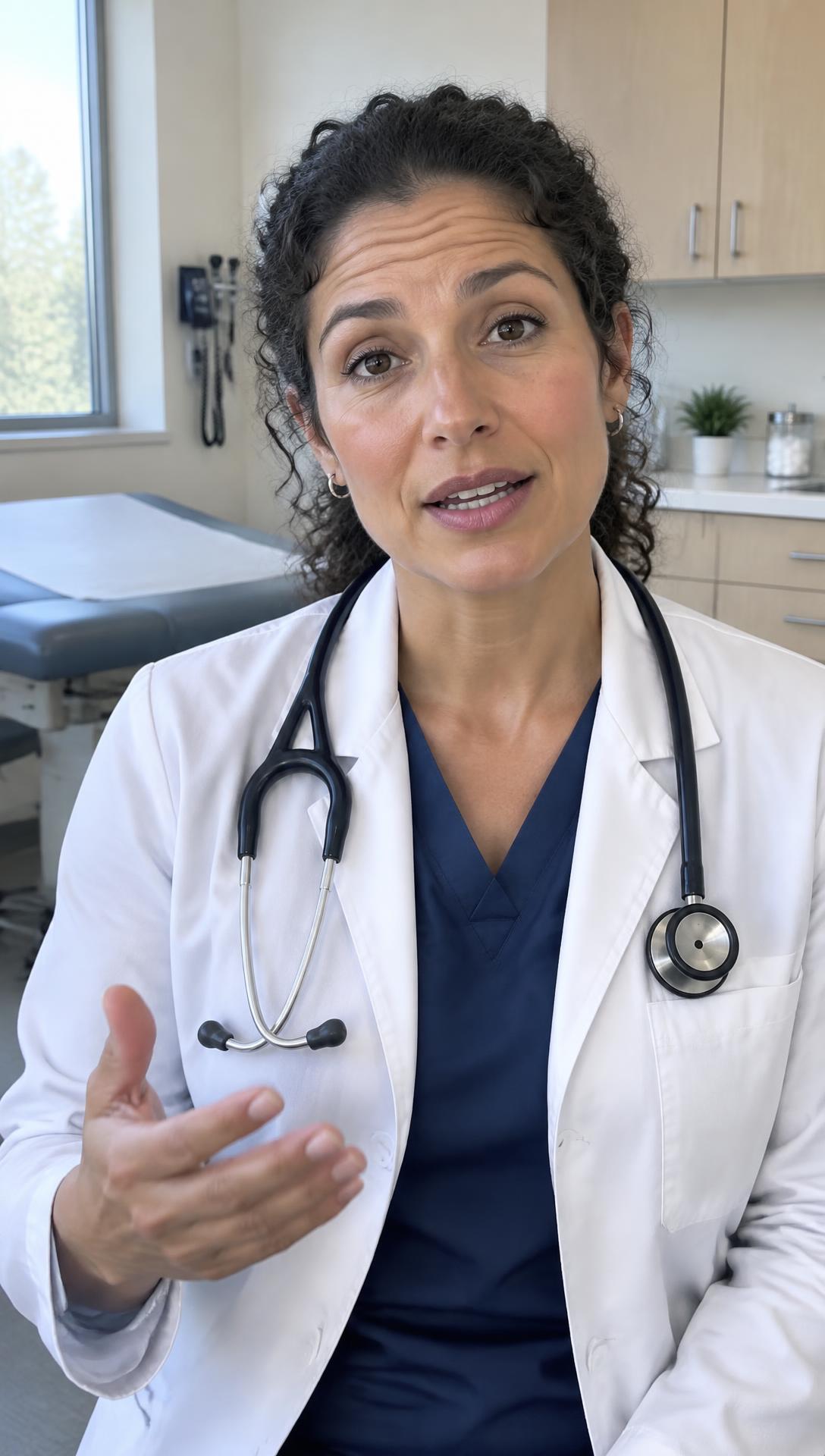 Video still: a doctor explaining myth versus truth